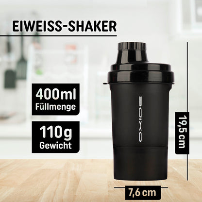 Protein Shaker - 400ml schwarz