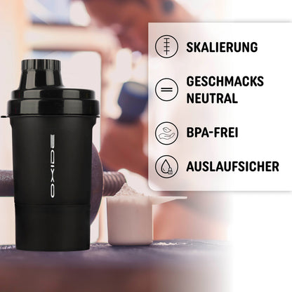 Protein Shaker - 400ml schwarz