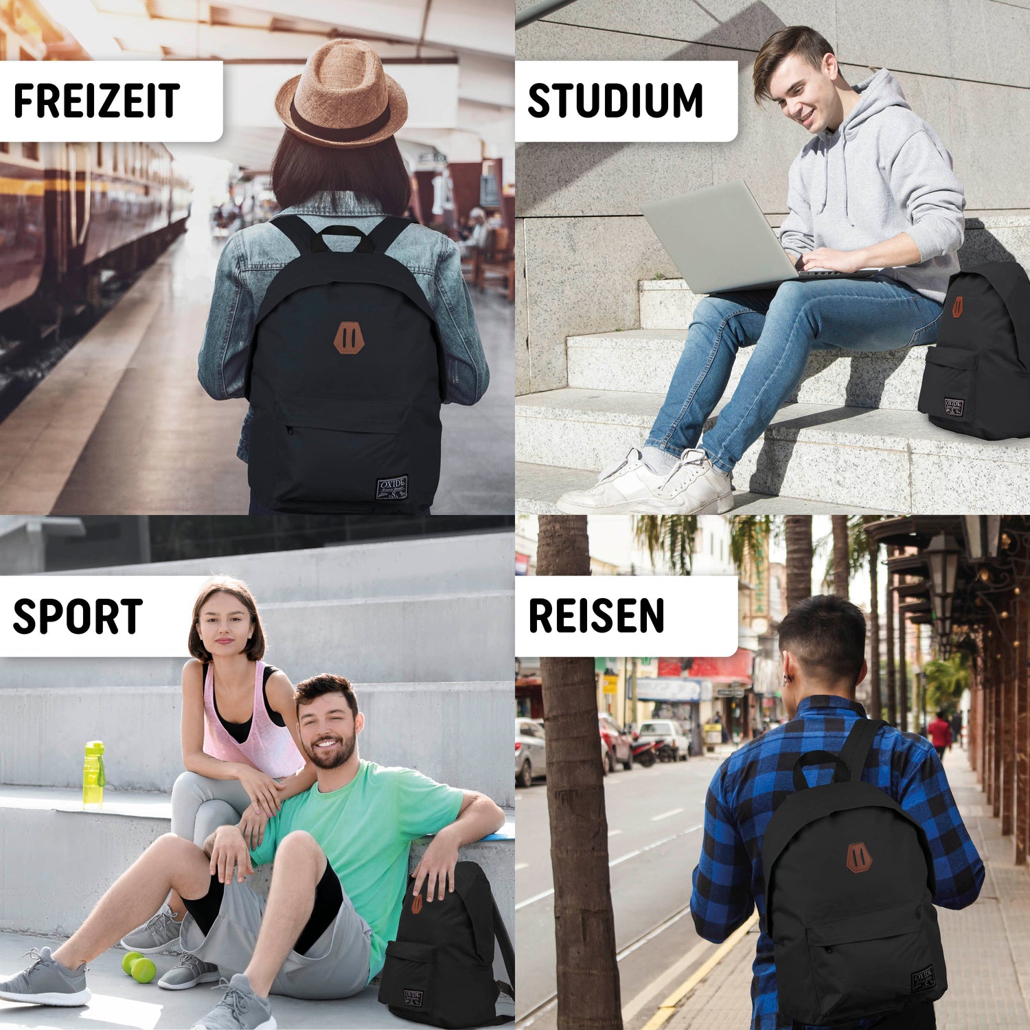 Freizeit Rucksack - 20L schwarz