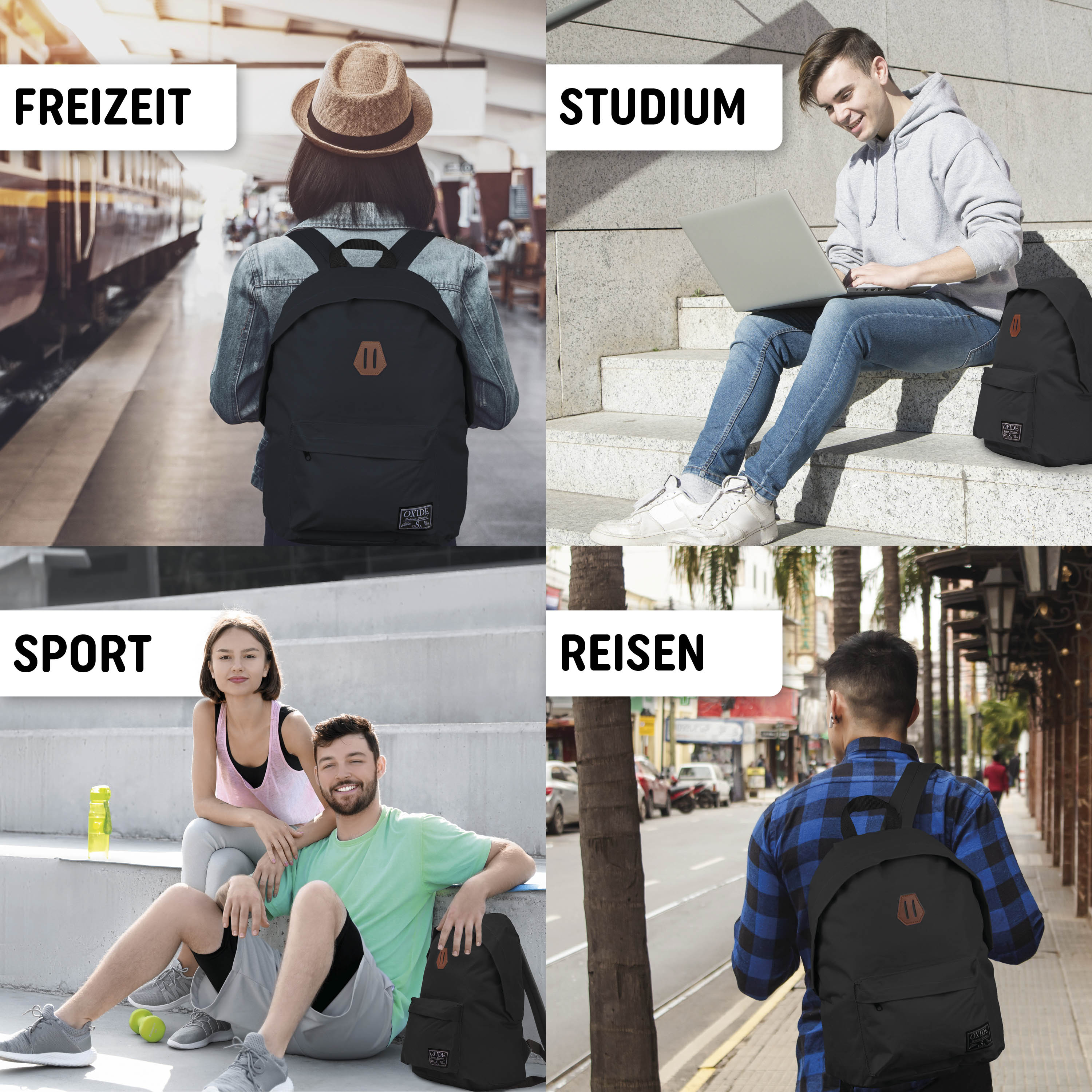 Freizeit Rucksack - 20L schwarz