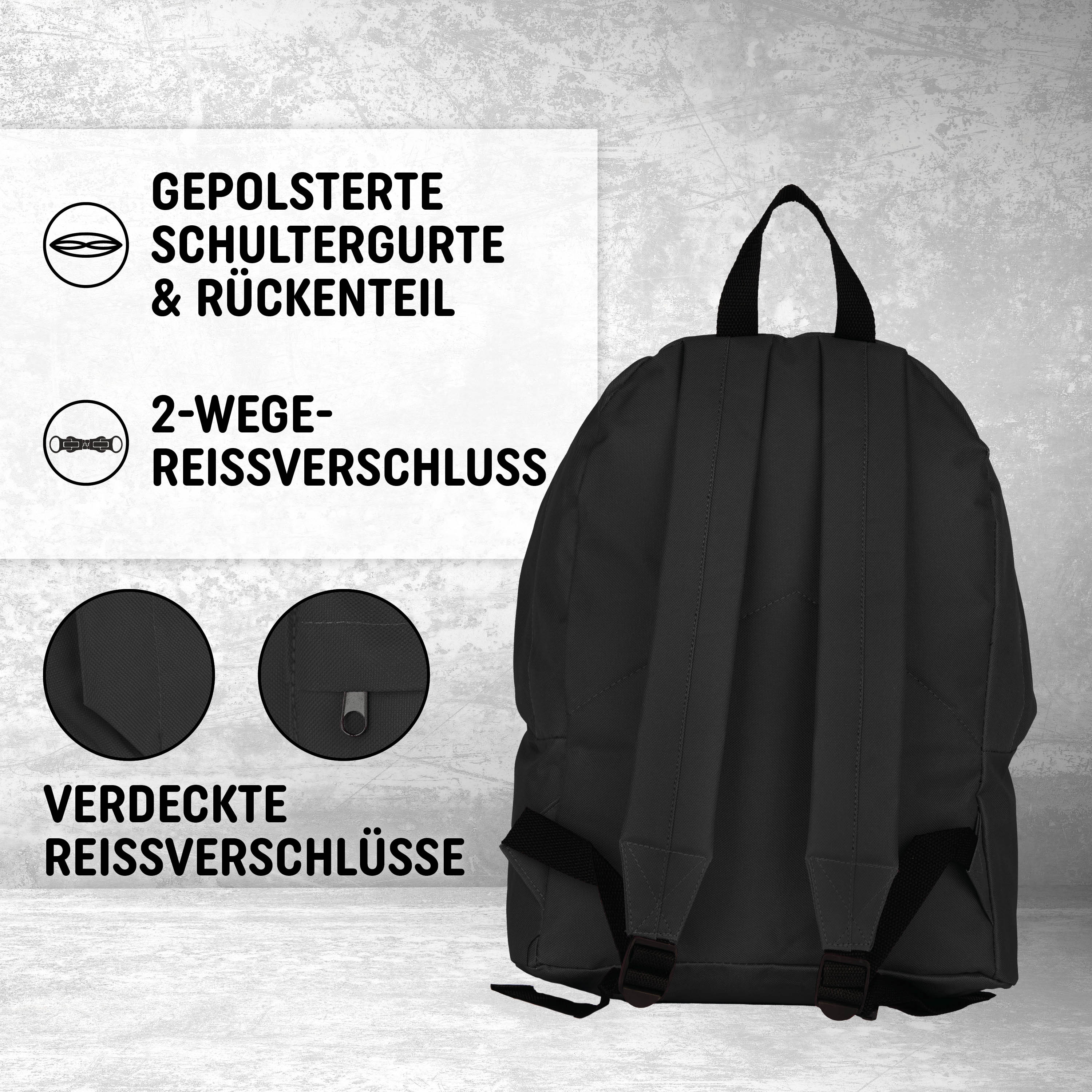 Freizeit Rucksack - 20L schwarz