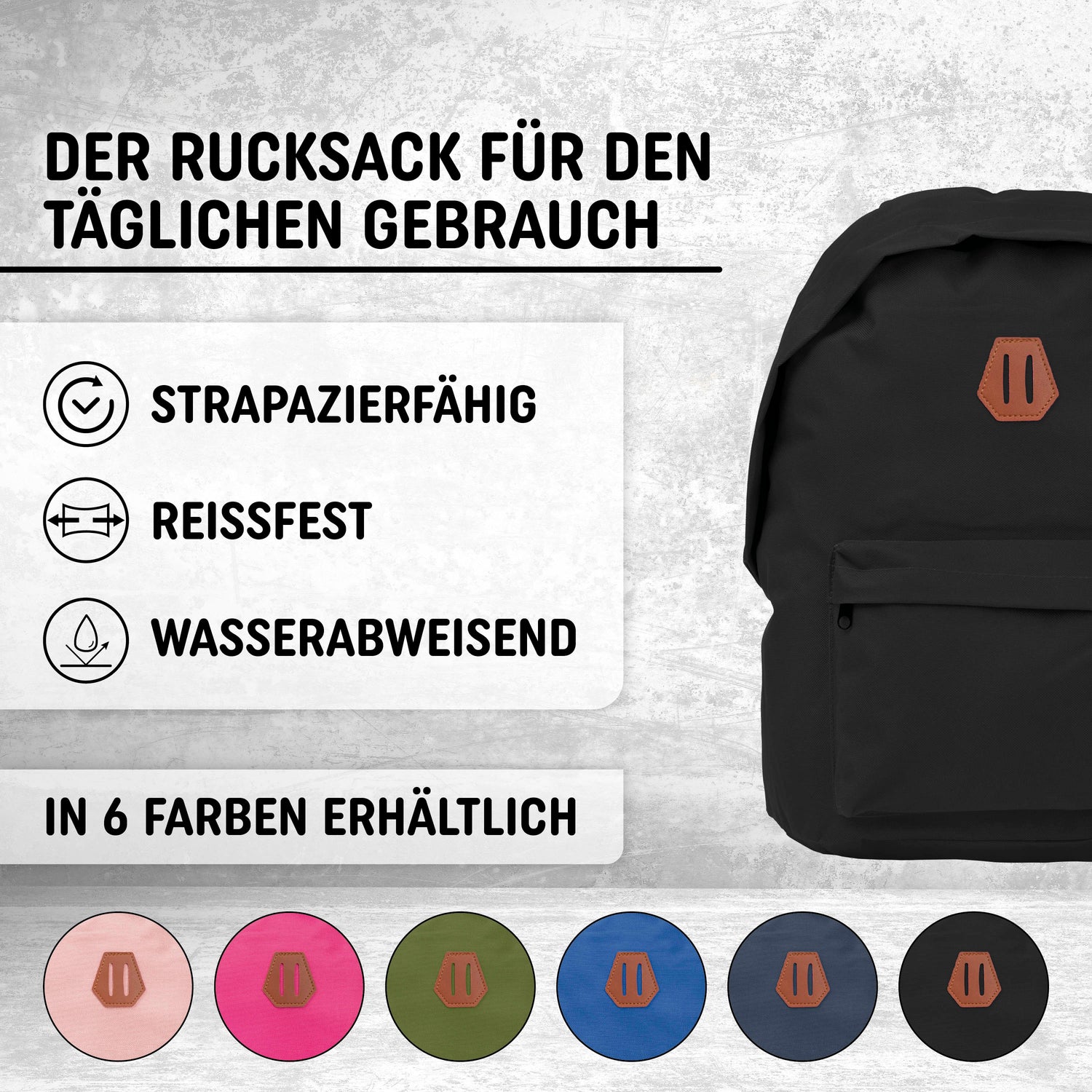 Freizeit Rucksack - 20L schwarz