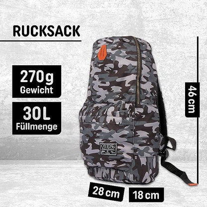 Freizeit Rucksack - 30L grau camouflage
