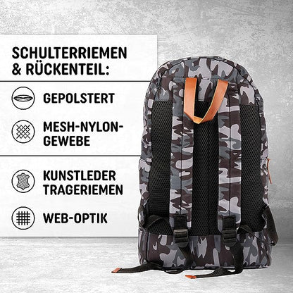Freizeit Rucksack - 30L grau camouflage