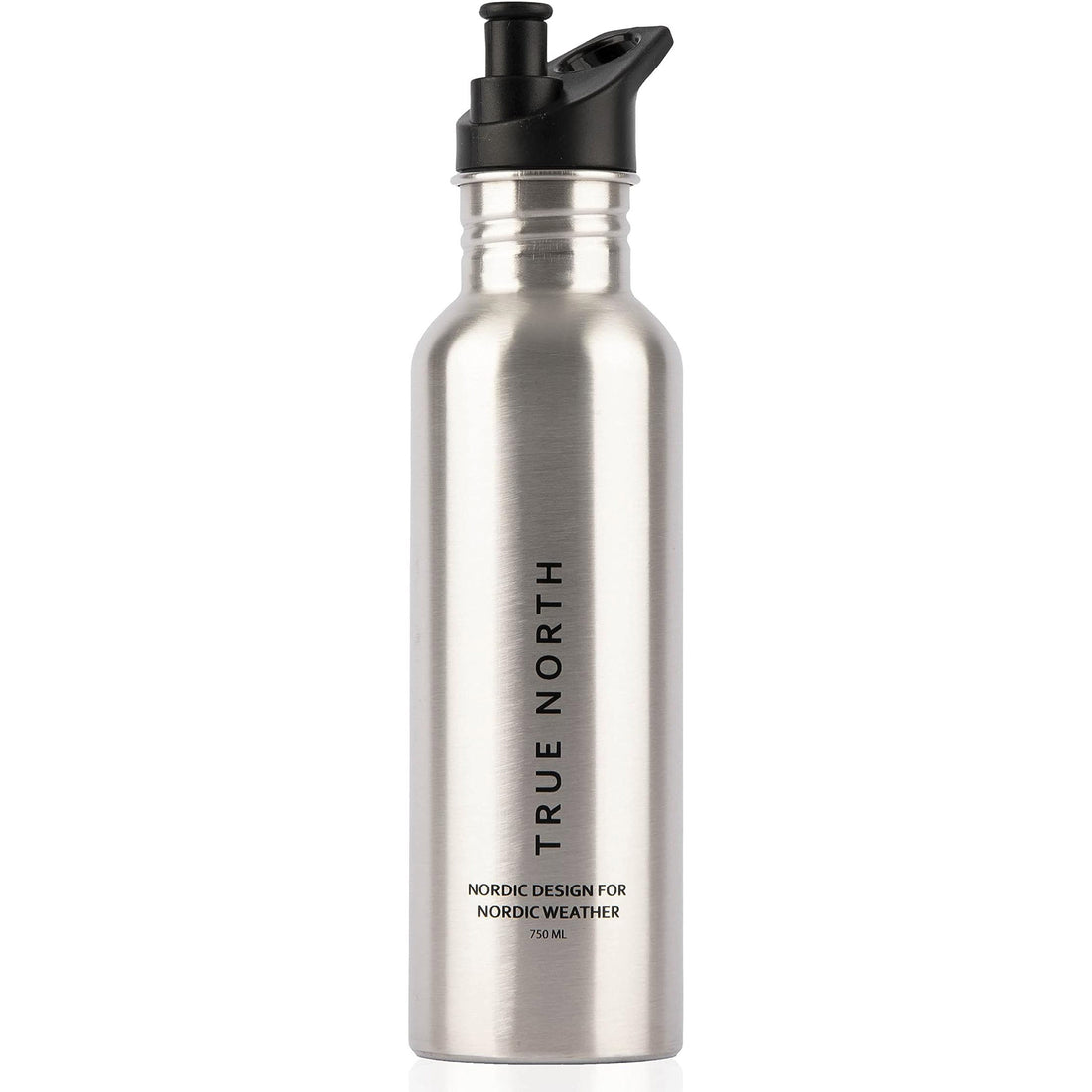 Trinkflasche Edelstahl silber