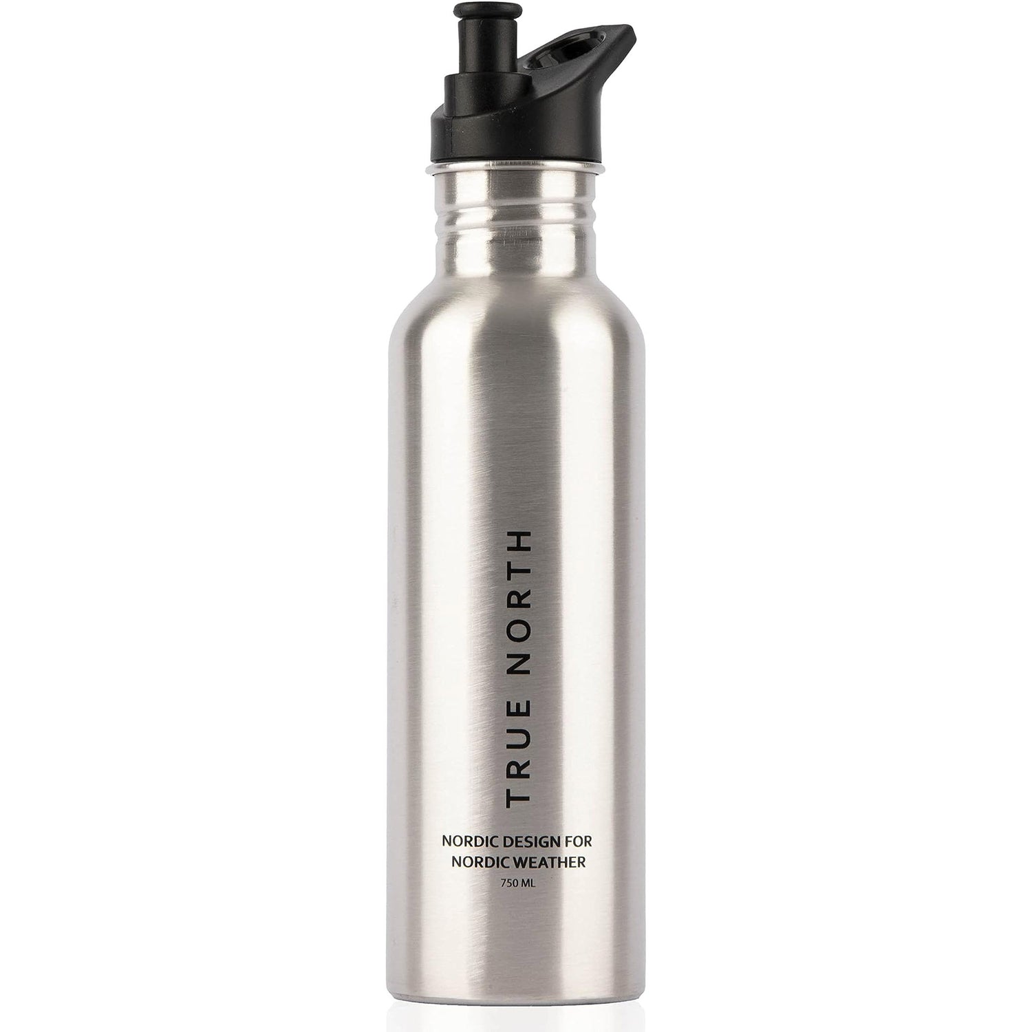 Trinkflasche Edelstahl silber