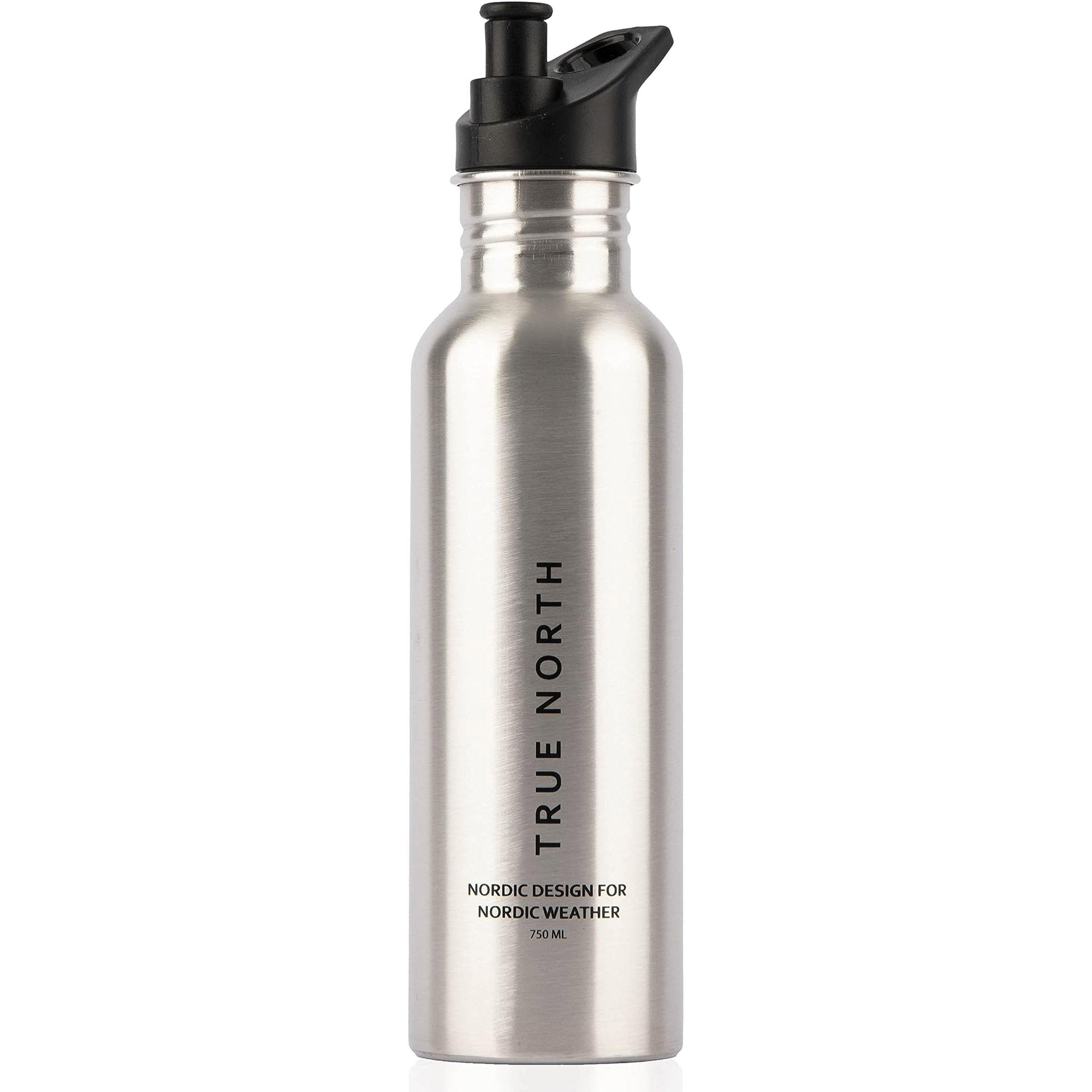 Trinkflasche Edelstahl silber