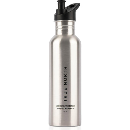 Trinkflasche Edelstahl silber